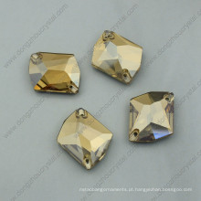 Pedras de vestuário dourado soltas pedras de cristal